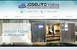 Imagem minimizada do website Joselito Vidros